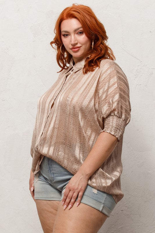 Striped Smocked Blouse