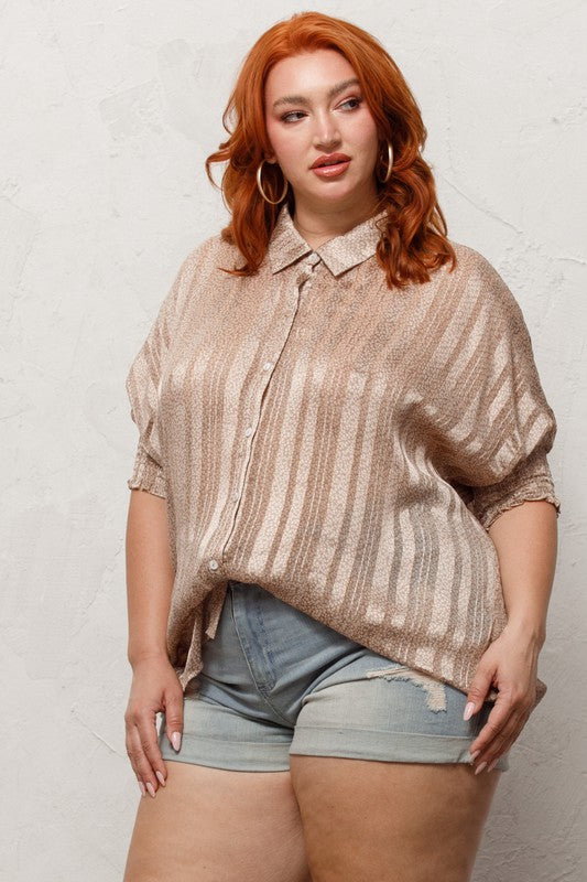 Striped Smocked Blouse