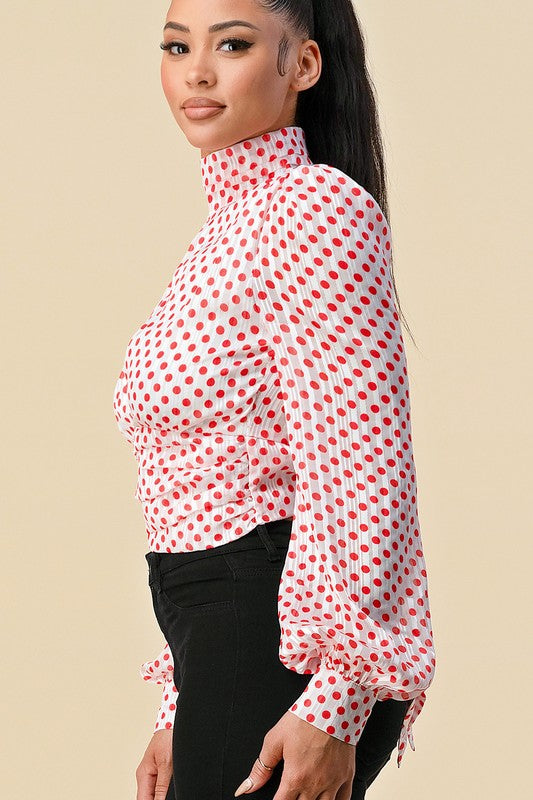 Chiffon Polka Dot Blouse