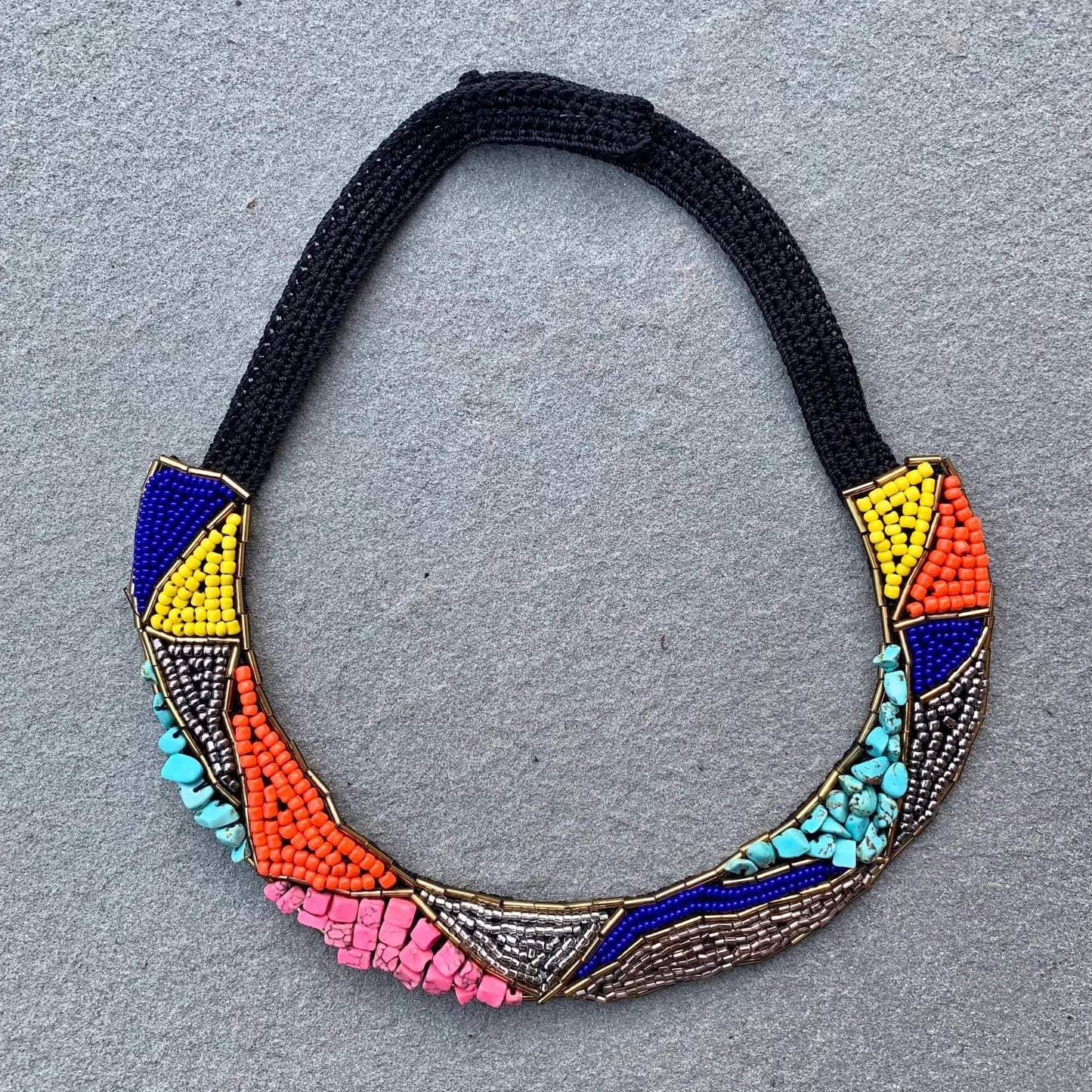 Seyyah Makbule Beaded Statement Necklace