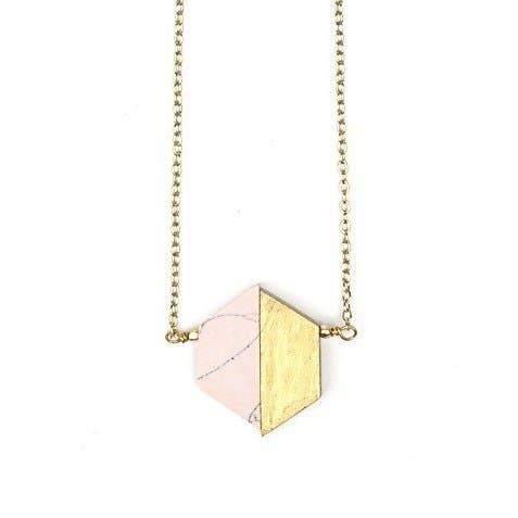 Pink Balanced Geometry Necklace - Taffycat's