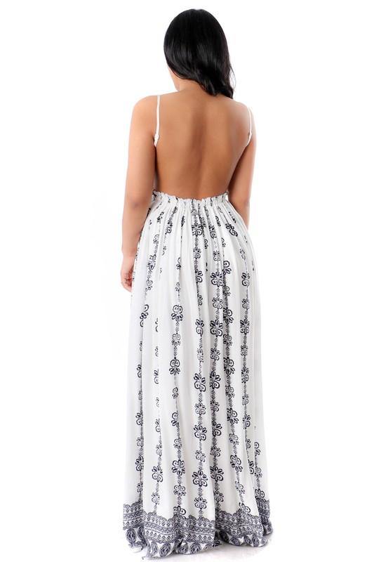 Open Back Maxi Dress - Taffycat's