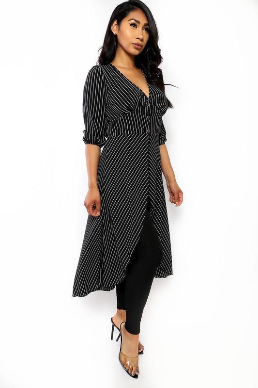 Hi Lo Striped Top - Taffycat's
