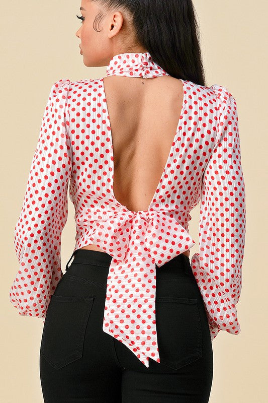 Chiffon Polka Dot Blouse