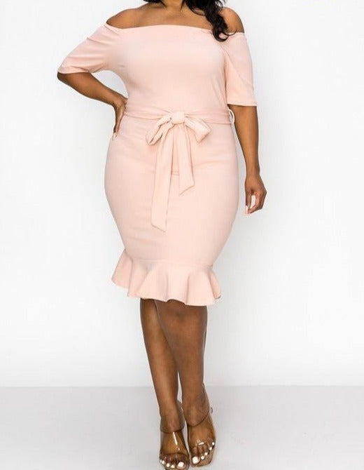 Off Shoulder Ruffle Dress - Taffycat's