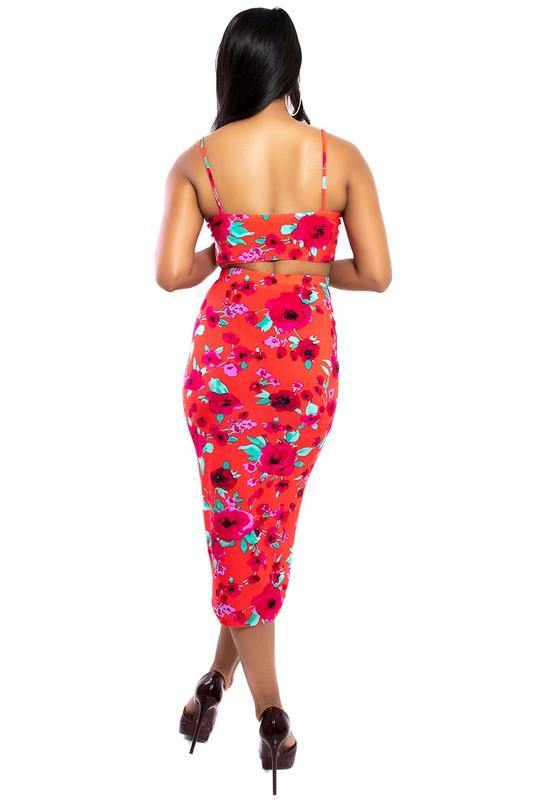 2 Pc Floral Skirt Set - Taffycat's