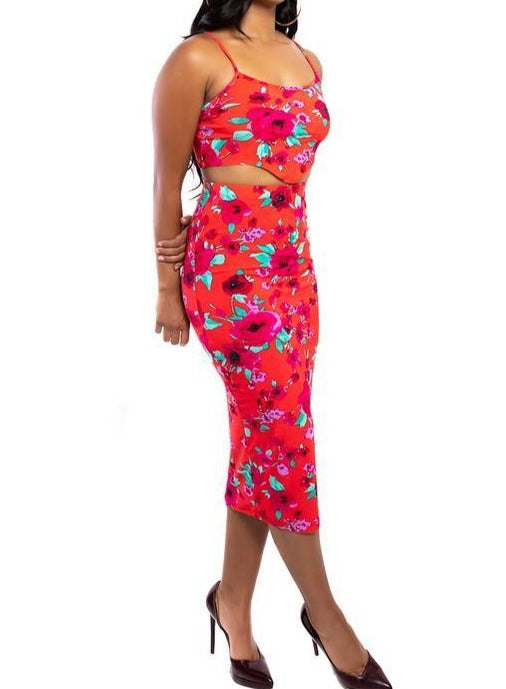 2 Pc Floral Skirt Set - Taffycat's