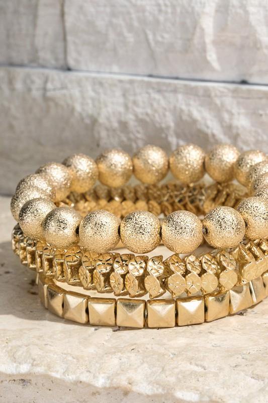 Textured Stacked Bracelets - Taffycat's