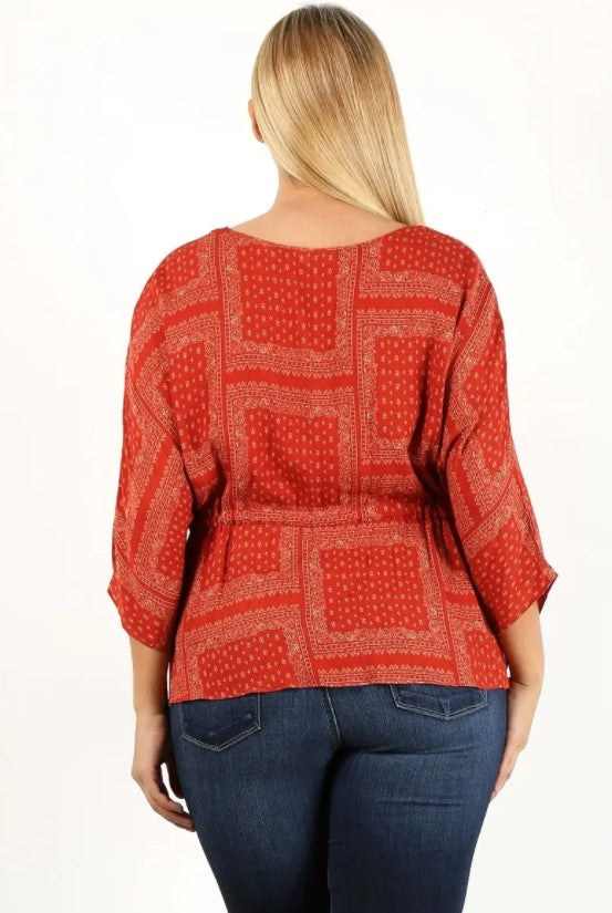 Paisley Print Top