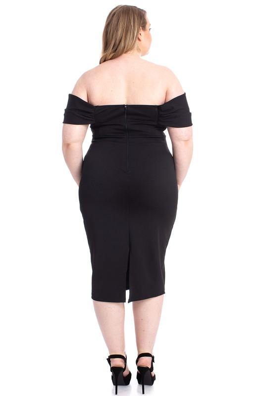 Off Shoulder Tube Midi Dress - Taffycat's