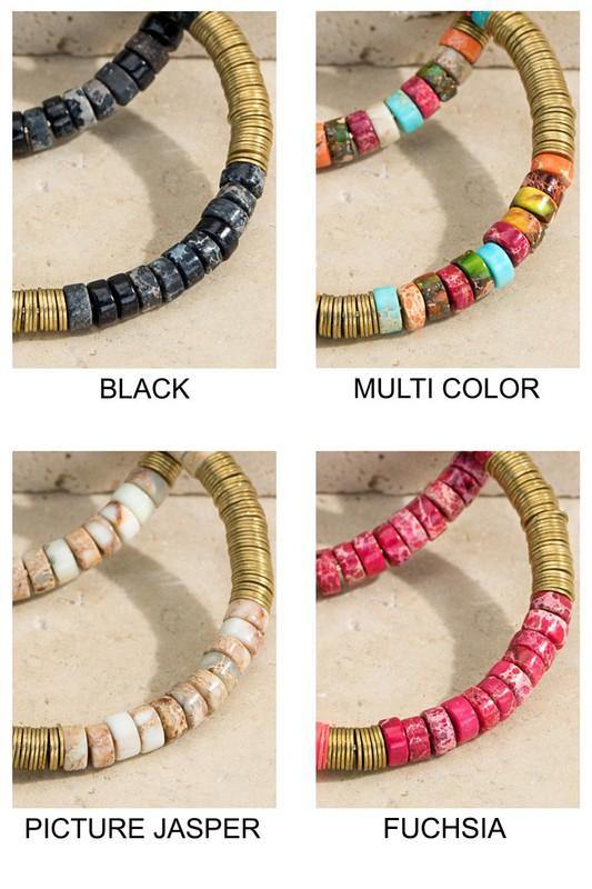 Boho Stone Hoop Earrings - Taffycat's