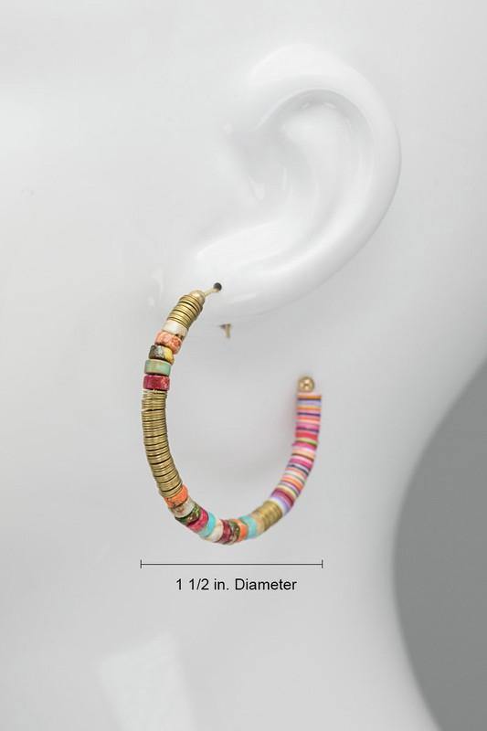 Boho Stone Hoop Earrings - Taffycat's