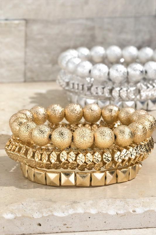 Textured Stacked Bracelets - Taffycat's