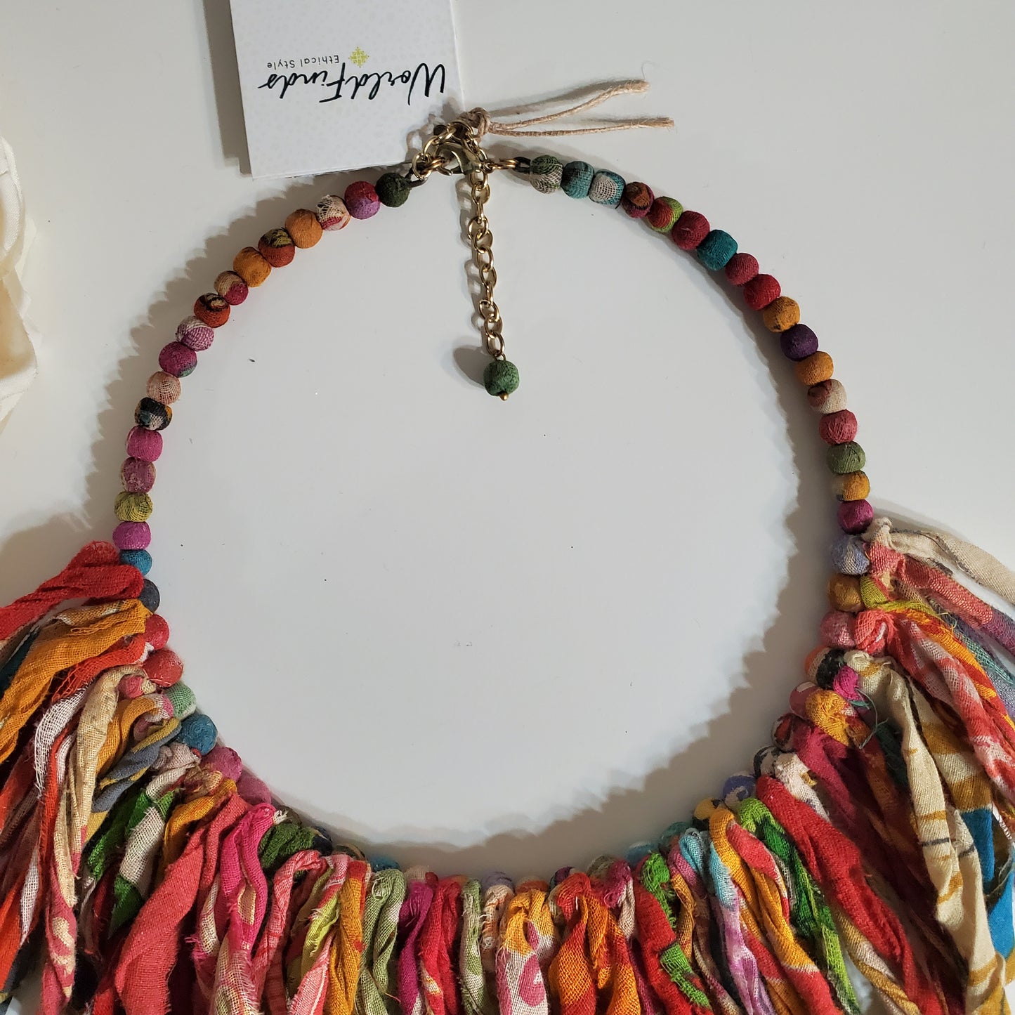 Kantha Fringe Collar Necklace