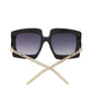 Oversized Square Sunglasses with black gradient lenses