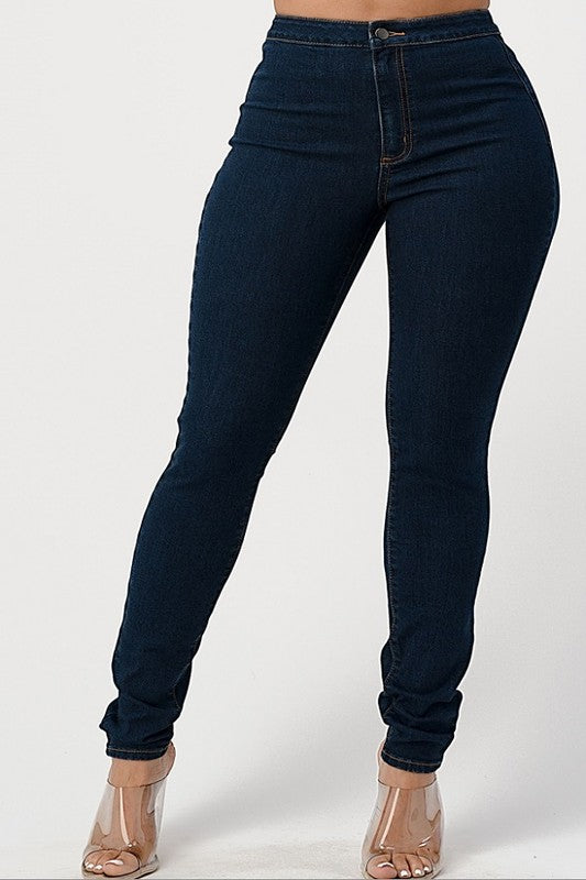 High Rise Dark Washed Jeans