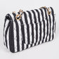 Quilted Stripe Clutch Bag