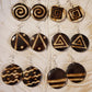 African Print Resin Earrings - Taffycat's