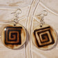 African Print Resin Earrings - Taffycat's