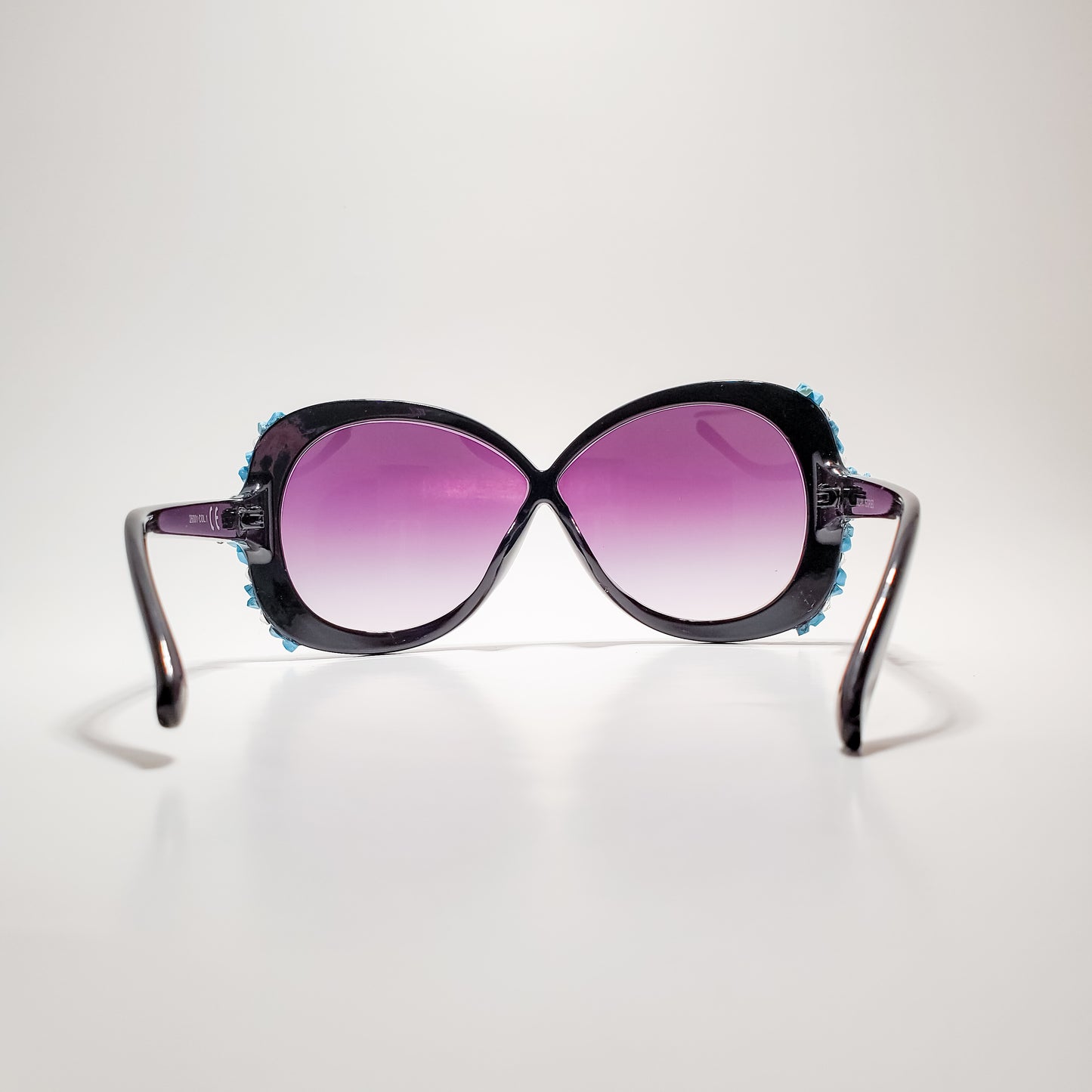 Turquoise Swarovski Elements Retro Sunglasses