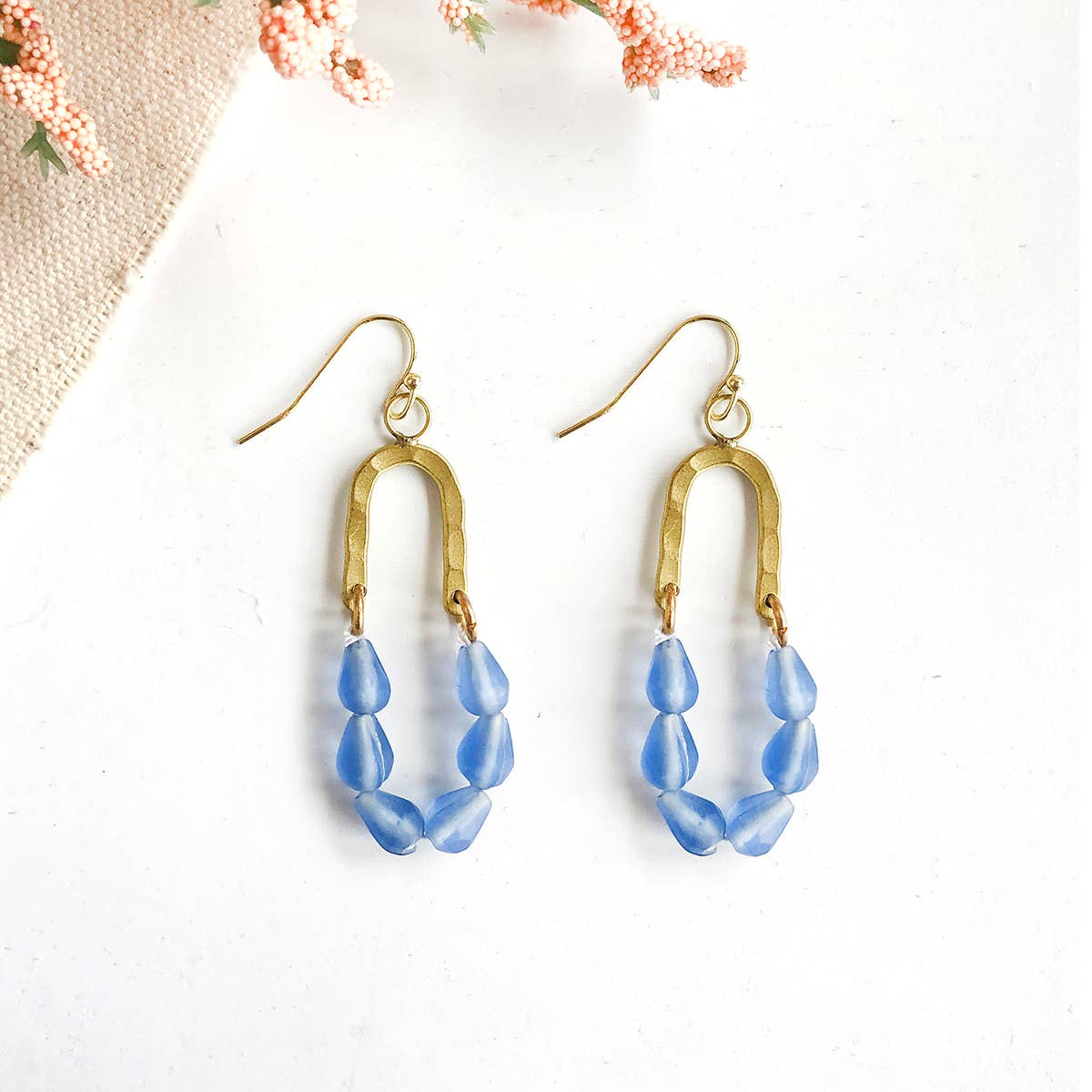 Seascape Drop Earrings (Blue)