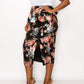 Floral Foil Print Skirt - Taffycat's